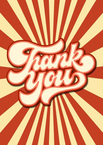 Retro Thank You Card created by Rogues-Gallery