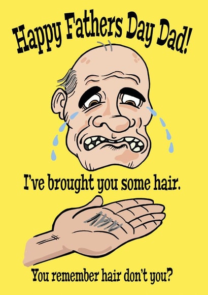 Happy Fathers day Dad! Hairy present. created by Kirby Cards