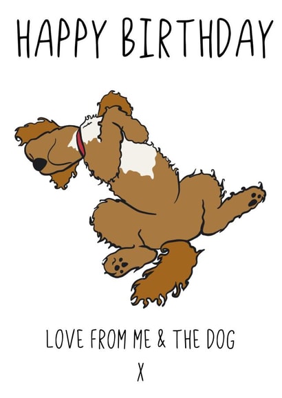 Happy Birthday love from you and the dog! created by Wonder illustration
