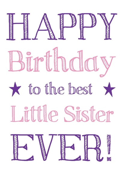 happy birthday little sister created by Hello Fridays Studio