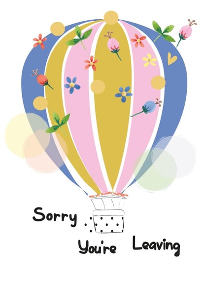 Leaving Hot Air Balloon Card created by SABIVO Design by Sabina
