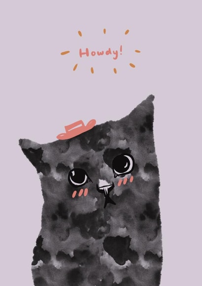 Howdy Black Cat created by Dora's space