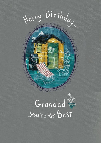 Classic Birthday Card - For Grandad - Garden Shed created by Dawn Quigg Illustration