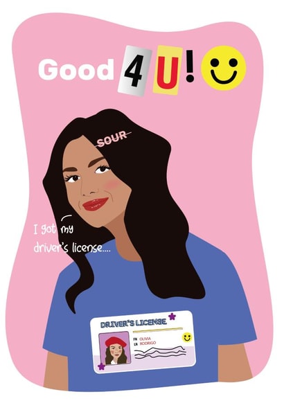 Driver's License, Olivia Rodrigo created by Claudia Vasquez