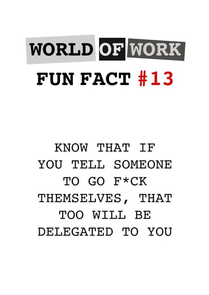 World of Work Fun Fact #13 created by Tilly From The Tuck Shop