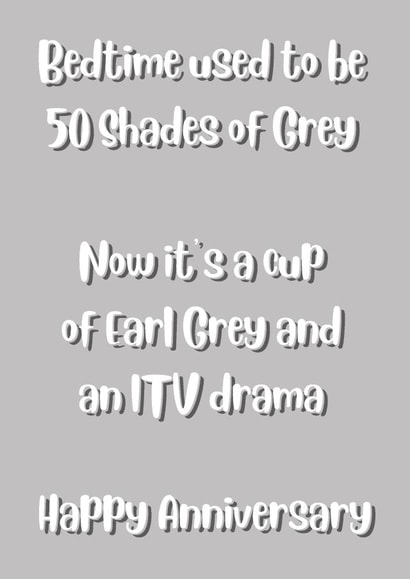 50 Shades of Earl Grey - Anniversary Card created by Codfish Design