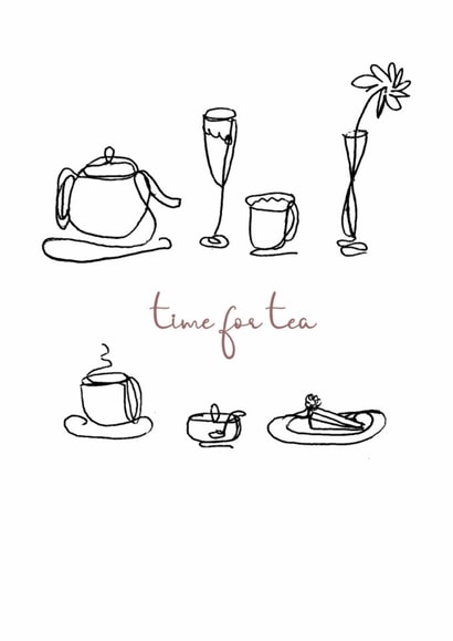 Afternoon tea celebration card created by artbynoo