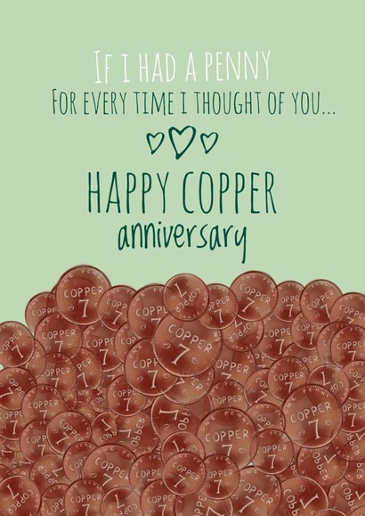 Happy copper anniversary created by AP Designs