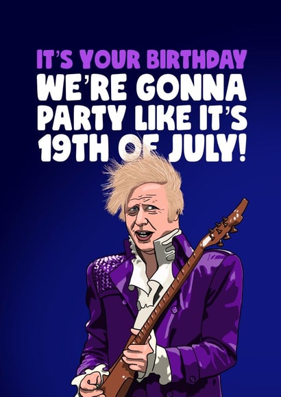Prince Style Freedom Boris Birthday Card created by Sassy Sarah