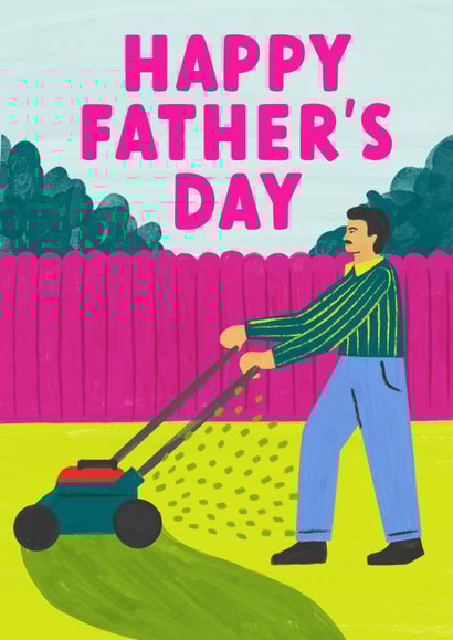Contemporary Father's Day Card - Dad - Lawnmower - Happy Father's Day created by Catalina Williams