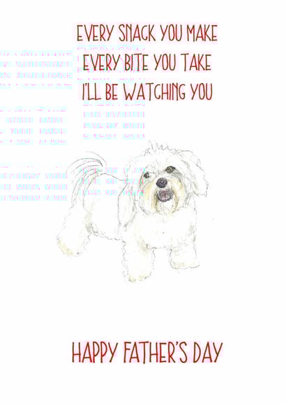 Gorgeous Father's day card featuring an adorable Maltese terrier. Nawwwww. created by Sarah Maddox