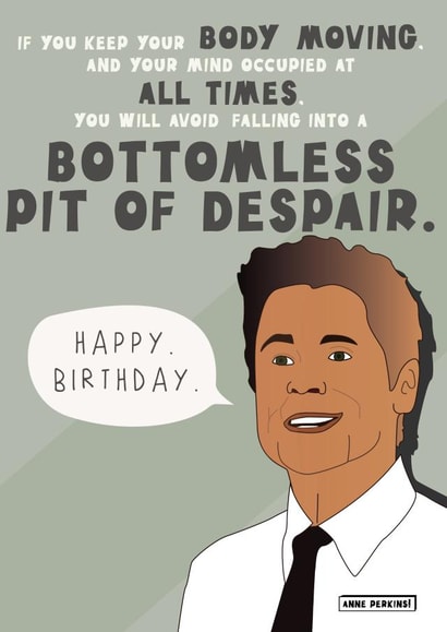 Chris Traeger shouldn't be allowed to make parks and rec cards created by @punbelievable