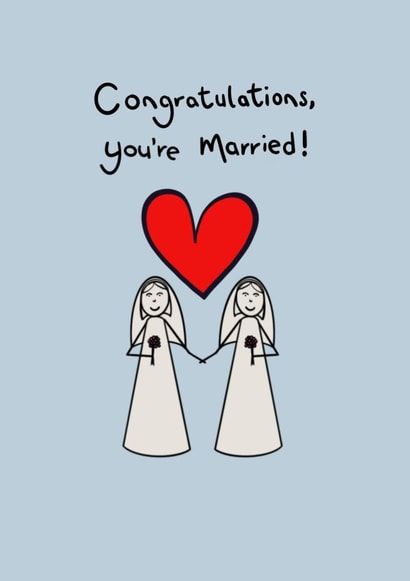 Congratulations you’re married - LGBTQ Wedding created by RaeCreates2021