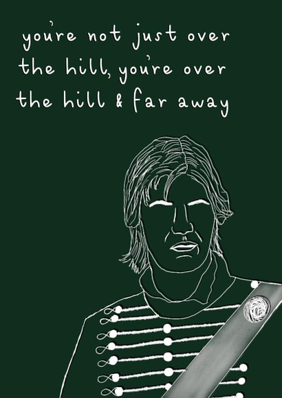 Sharpe 'Over the Hill' Birthday Card created by Calamity Designs