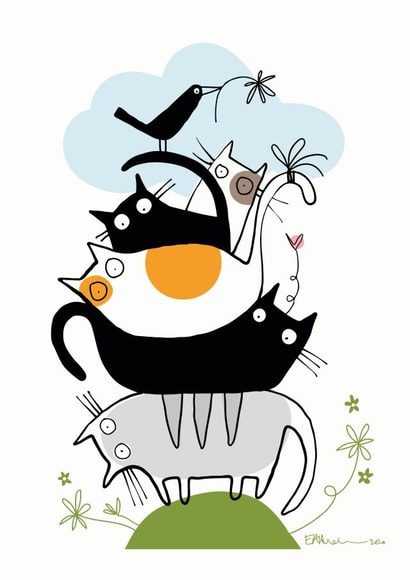 A purr-fest for any occasion created by Elizabeth Anderson Art