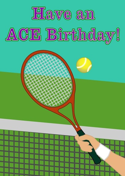 Tennis Ace Birthday Card created by Doodle Dot Design Co