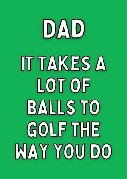 Dad Sarcastic Golf Card created by Meg's Creative Outlet