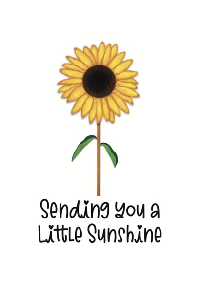 Sending you a little Sunshine sunflower card created by quirkylatinaco