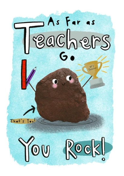 You Rock Teacher Thank You Card created by Lucy and Lolly