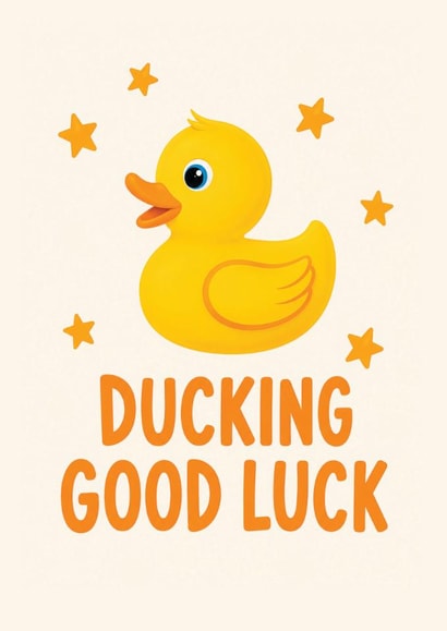 Ducking Good Luck card created by tea please