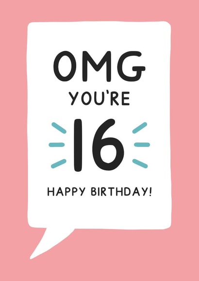 OMG 16th Birthday Card created by Jeff and the Squirrel