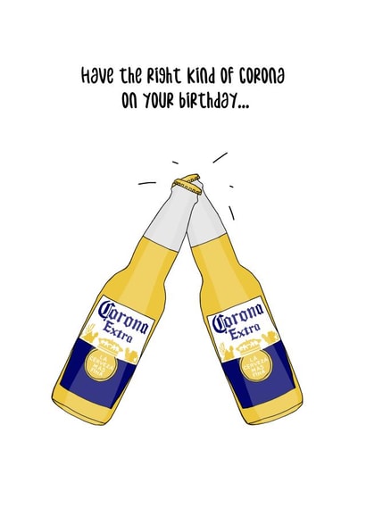 corona beer card created by averageashhh