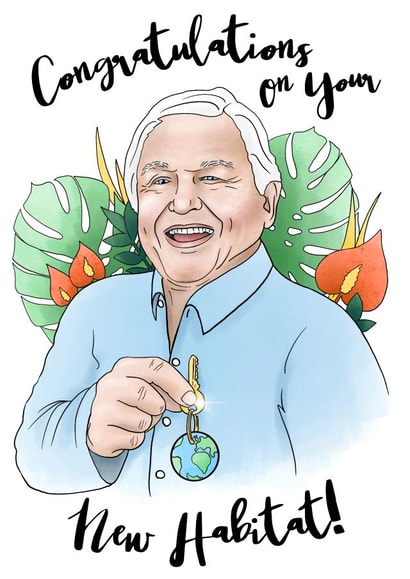 Funny New House Card - New Habitat created by Sketchy Print Co