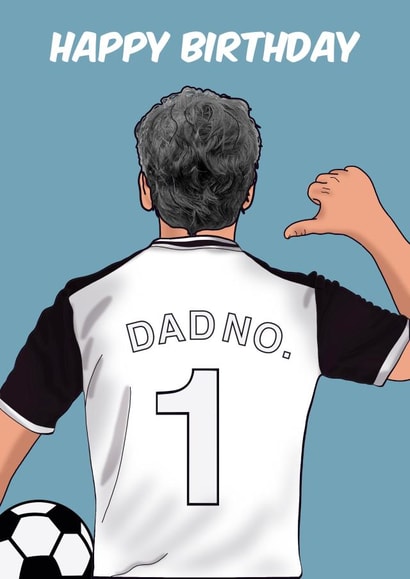Fulham Premier league Dad birthday card created by The Girl Next Draw Cards