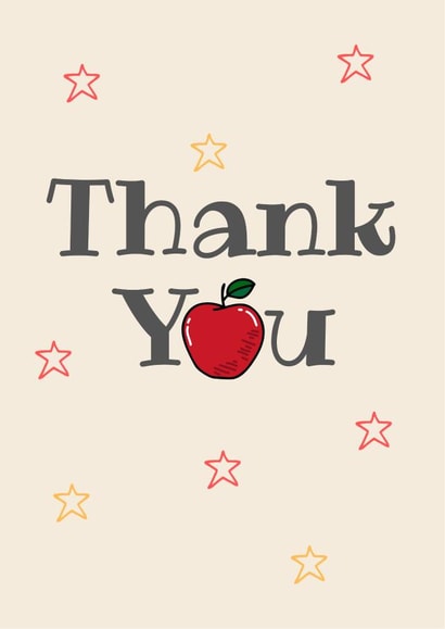 Teacher Thank You card created by Hare and Bear Design