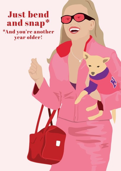 Legally Blonde, bend and snap birthday card created by Jamie Lindsay