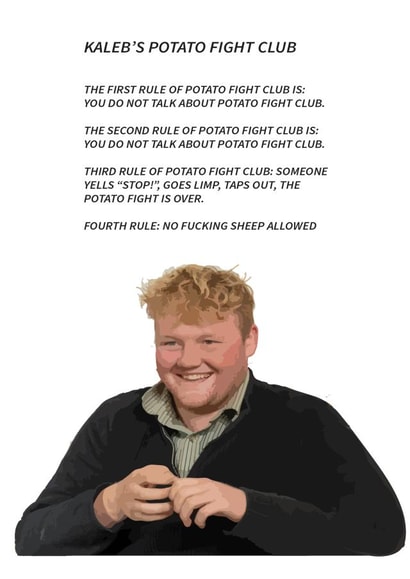 Clarkson's Farm Fans!! Kaleb's Potato Fight Rules created by Ginger&Blue