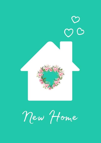 Heart Wreath New Home Card created by Julia Cafferkey