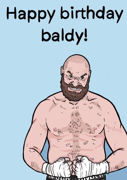 Boxing baldy birthday card created by sunnygeffin
