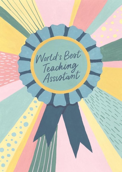 World's Best Teaching Assistant Thank You Card created by Callisto Design Co.