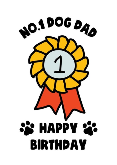 No.1 Dog Dad Birthday Card created by Rambos Packed