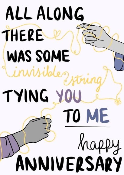 Invisible String Anniversary Card created by Ria Wood