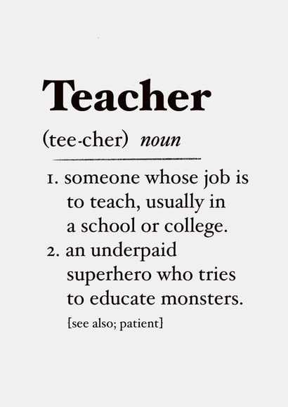 Teacher end of term or birthday card created by The Girl Next Draw Cards