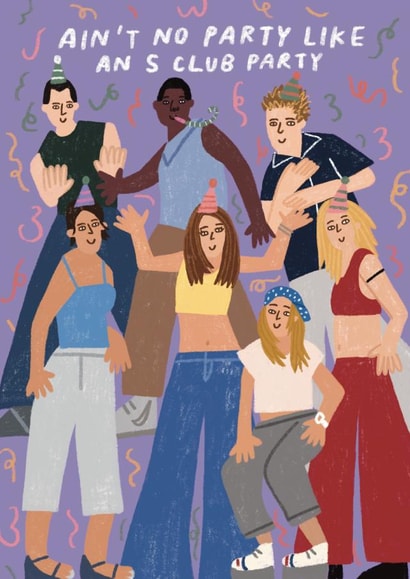 S Club 7 Party Card created by skeletondraw
