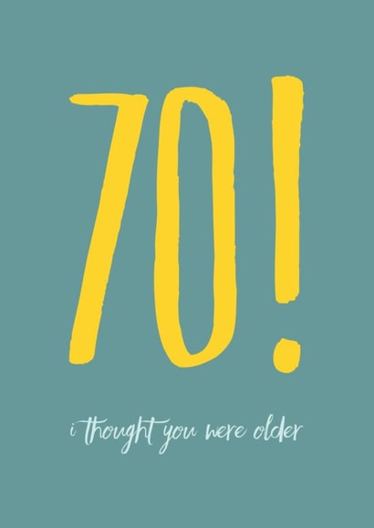 70 70th birthday cheeky funny cute birthday card created by CreatedbyMe Sean