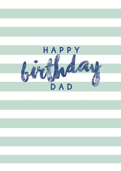 Classic Birthday Card - For Dad - Striped Design created by Kind of Simple Designs