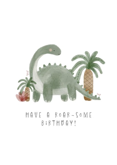 Children's Roarsome Dinosaur Birthday Card created by Faye B Doodles