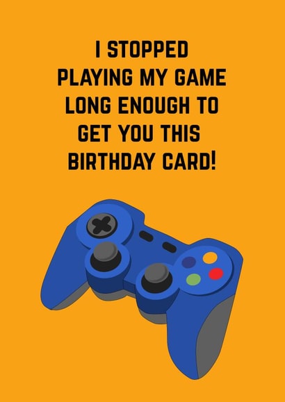 Gaming all day Birthday card created by Doodle Dot Design Co