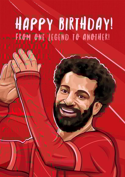 Liverpool FC Salah Birthday Card created by Helen Rodgers