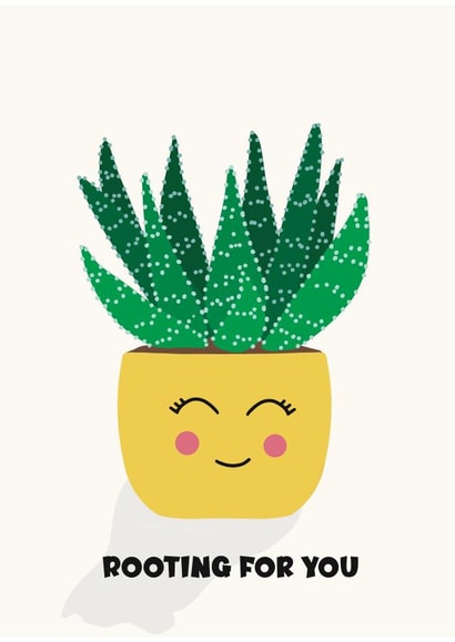 Rooting for you, Good Luck Succulent created by Cards by Becky