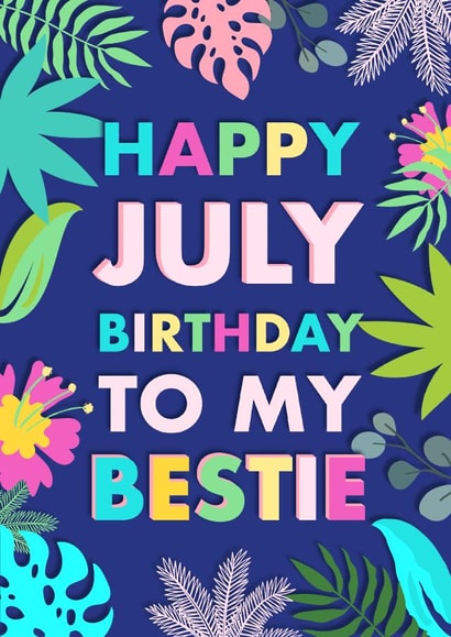 Happy July Birthday Bestie created by Little Cat Creates