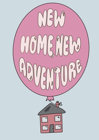 Cute UP New Home Card - Balloon House - New Home New Adventure created by Cards by Becky