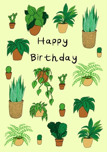 Happy Plant Birthday created by Helen Ridley Illustration