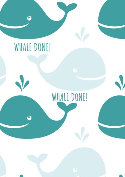 Is it whale done or well done?! Congratulations Card created by Sand and Seagull