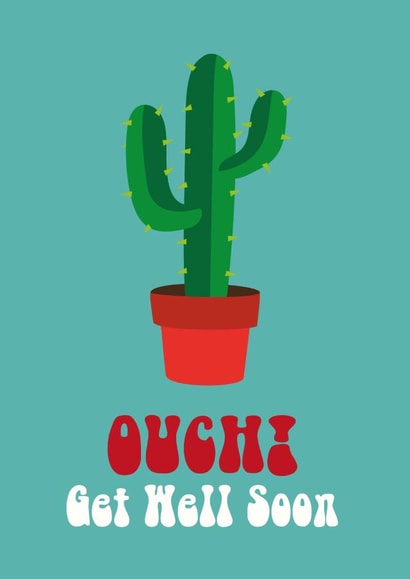 Get Well Soon Cactus Card created by Cloud Cuckoo Design