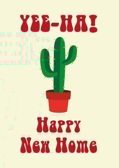 Cactus New Home Card created by Cloud Cuckoo Design